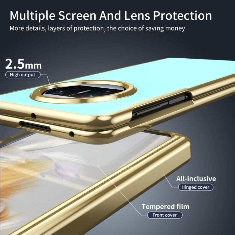 Funda para Teléfono Huawei Mate X3 con Revestimiento al Vacío Esmerilado Ag Integrado (Azul Hielo)