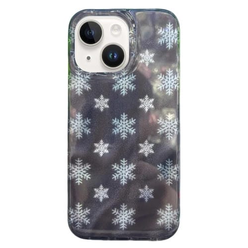 Funda TPU Doble Capa iPhone 13 Patrón Imd Copo de Nieve