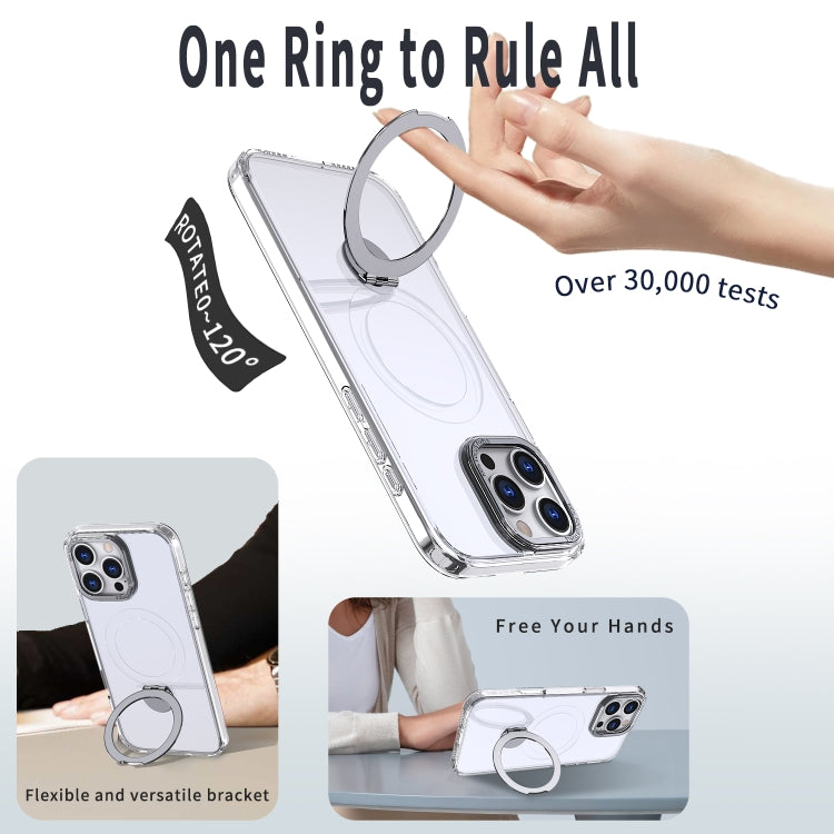 Funda para Teléfono Wing Series Gen2 con Soporte de Anillo de Metal Magsafe para iPhone 13 Pro (Transparente)