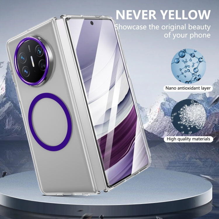 Funda para Teléfono Huawei Mate X3 Lce Folding Series con PC Transparente Integrada Magsafe (Morado)