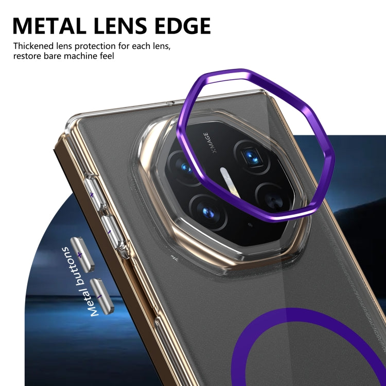 Funda para Teléfono Ultimate Design Ice Folding Series con Protección Magsafe para Huawei Mate Xt (Morado)