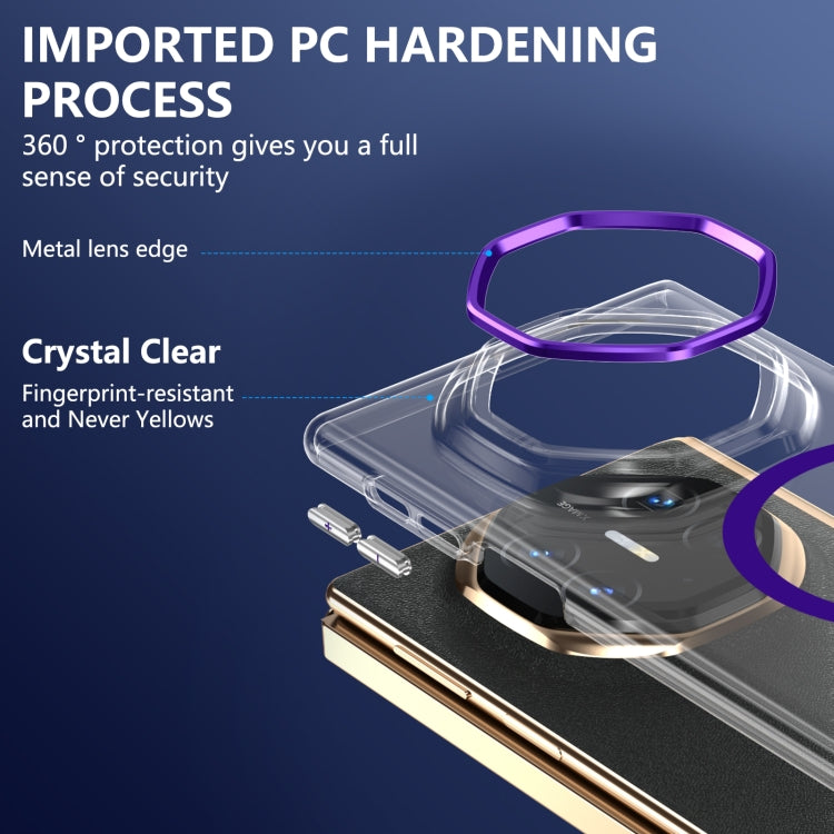 Funda para Teléfono Ultimate Design Ice Folding Series con Protección Magsafe para Huawei Mate Xt (Morado)
