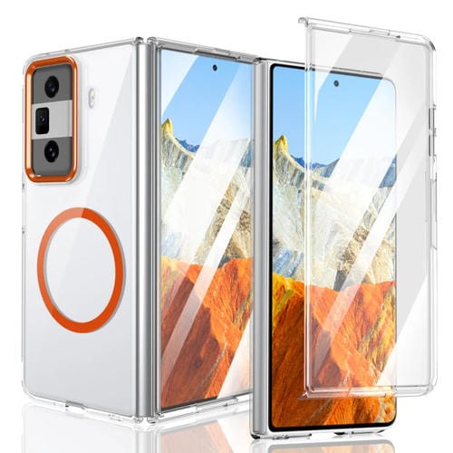 Funda para Teléfono Honor Magic Vs3 Lce con Protección Magsafe Transparente Integrada (Naranja)