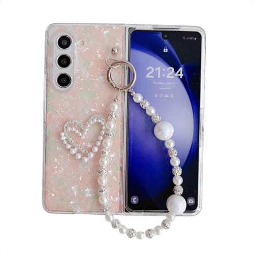 Funda para Teléfono Samsung Galaxy Z Fold Diseño Especial con Pulsera Love (Rosa)