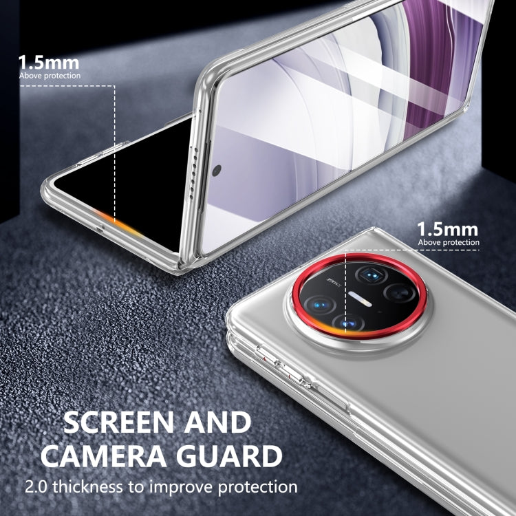 Funda de PC Transparente integrada para Huawei Mate X3 Serie Plegable Lce (Roja)