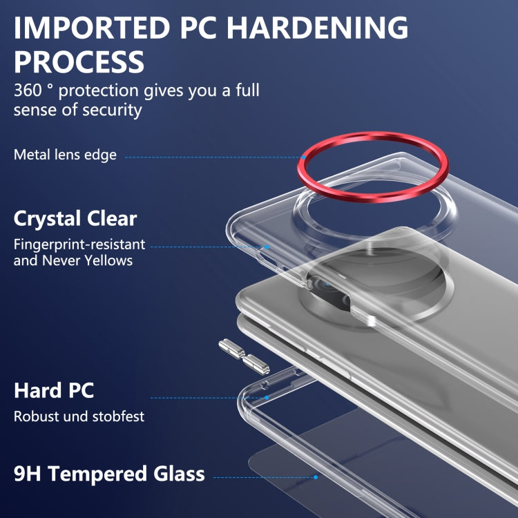 Funda de PC Transparente integrada para Huawei Mate X3 Serie Plegable Lce (Roja)