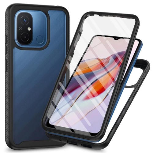 Funda para Teléfono Redmi 12C Starry Sky Solid Color Series PC + TPU con Película Pet (Negra)