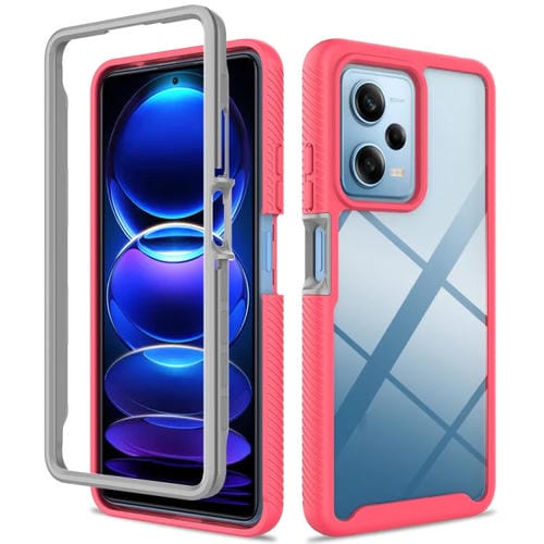 Funda para Teléfono Redmi Note 12 Pro 5G Starry Sky de Color Sólido a Prueba de Golpes de TPU Transparente para PC (Rosa)