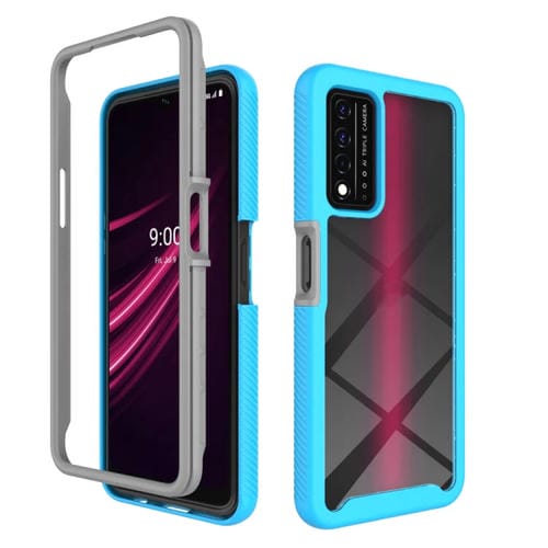 Funda para Teléfono T-Mobile Revvl V+ 5G TPU Transparente Antigolpes (Azul Cielo)