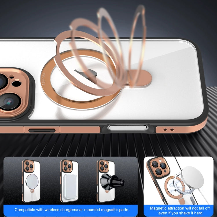Funda para iPhone 14 Pro con Soporte Magsafe Transparente (Negra)