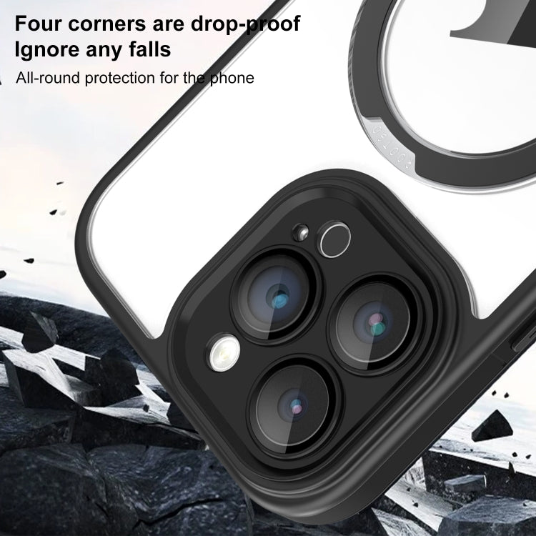 Funda para iPhone 14 Pro con Soporte Magsafe Transparente (Negra)