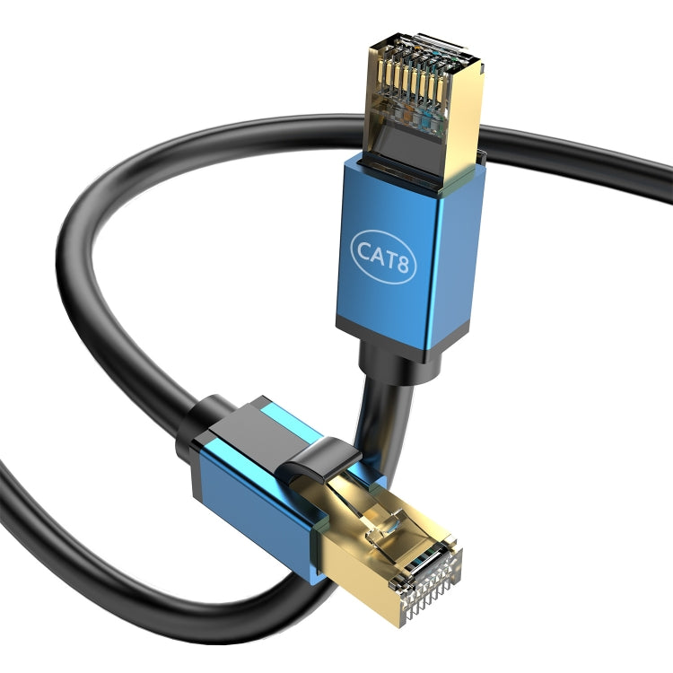 Cable de Red Cat8 10 Gigabit Ancho de Banda Fibra para Hogar 5 m (Dorado)
