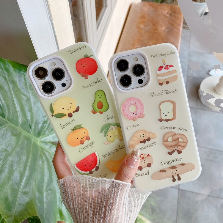 Funda híbrida TPU y PC a prueba de golpes para iPhone 14 (Serie Bread)