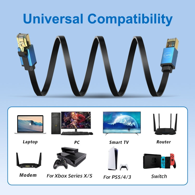 Cable Ethernet LAN Cat 8 de Alta Velocidad 40 Gbps 1 M (Dorado)