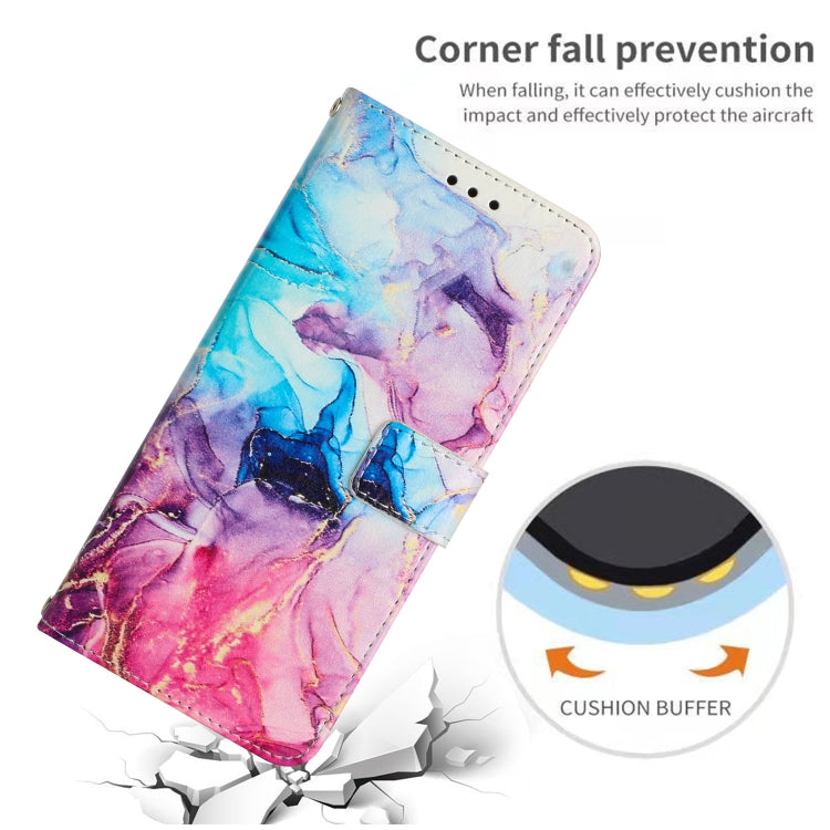 Funda de Cuero con Patrón de Mármol para OnePlus Nord N30 Se (Rosa y Morado)