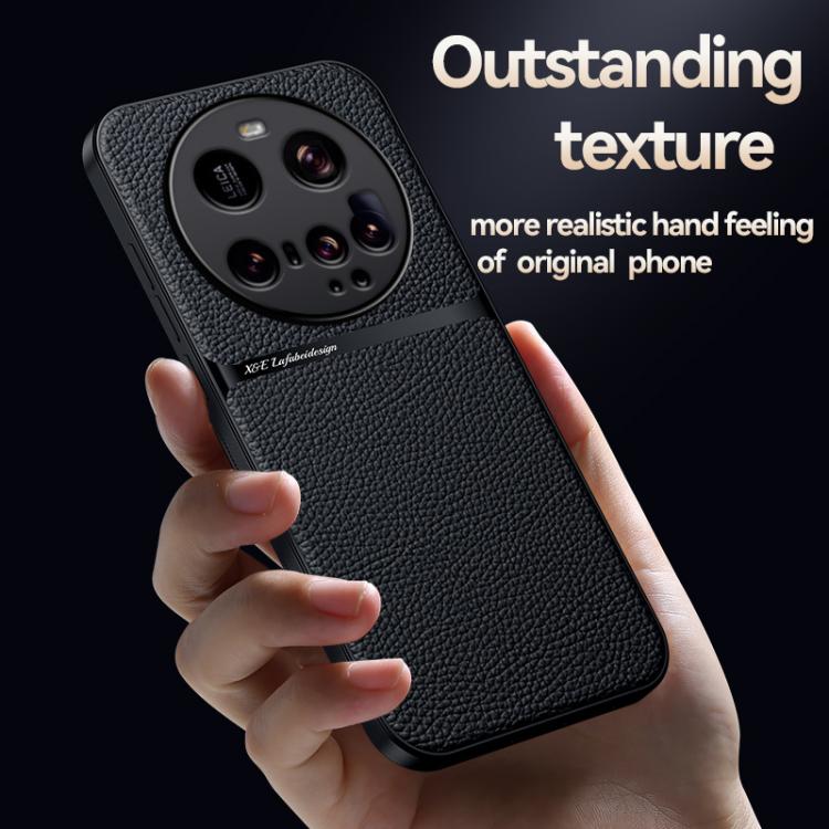 Funda magnética de cuero Litchi Ultra para Xiaomi 15, con cobertura total, a prueba de golpes (verde)