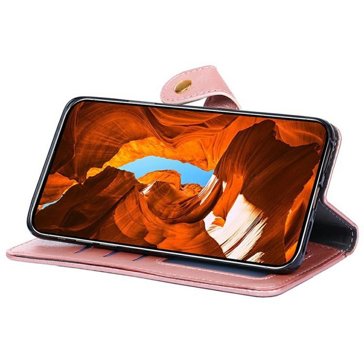Funda de cuero con cremallera para Samsung Galaxy S25 Ultra 5G (oro rosa)