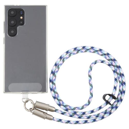 Cable de carga de datos Tipo C a Tipo C silicona para teléfono cruzado con cordón largo (Azul, Verde, Morado y Blanco)