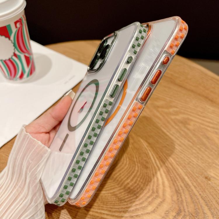 Funda Transparente Magsafe para iPhone 11 Pro con Película para Lente (Verde)