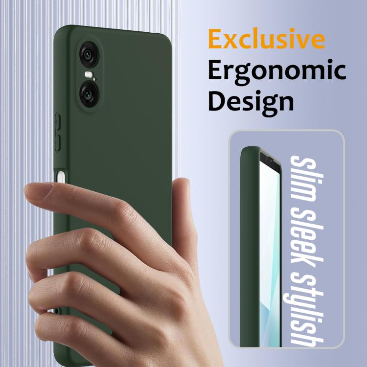 Funda de Silicona a Prueba de Golpes Magsafe para Sony Xperia 10 Vi (Verde Oscuro)