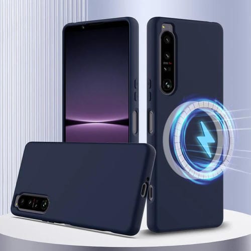 Funda de Silicona Magsafe para Sony Xperia 1 IV a Prueba de Golpes (Azul Marino)