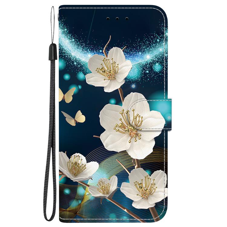 Funda de Cuero iPhone 16E Dibujo de Colores Textura de Cristal (Magnolia)
