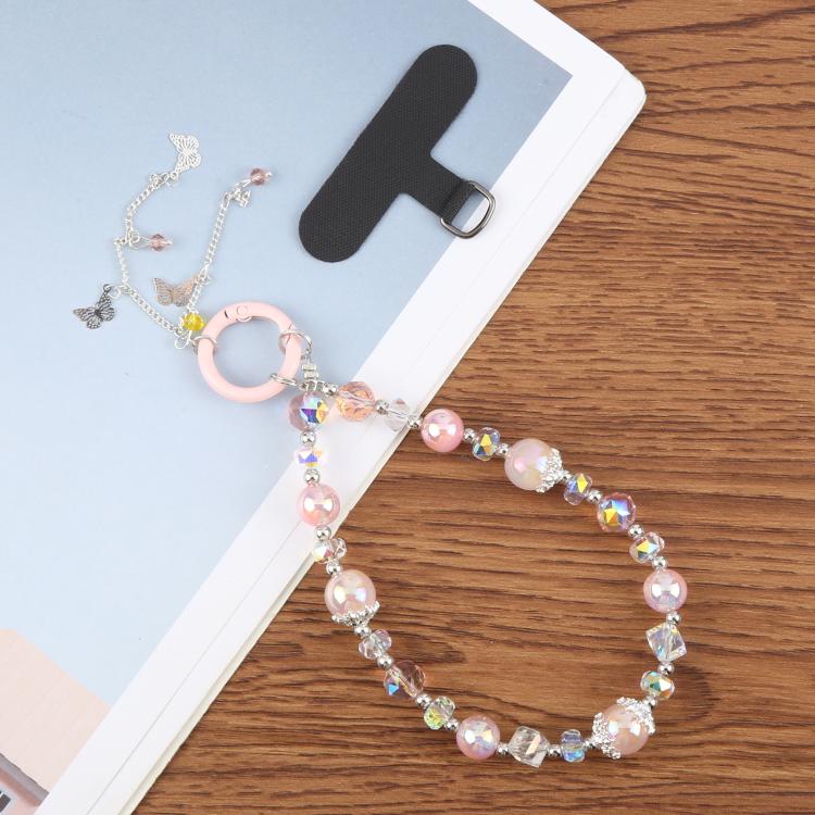 Cordón Antipérdida para Teléfono con Cadena de Borlas (Rosa)