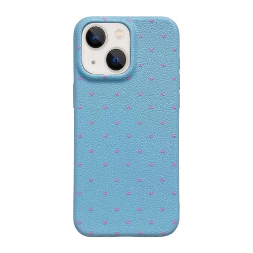 Funda de Silicona Dopamine para iPhone 13 Protección con Lunares (Azul)