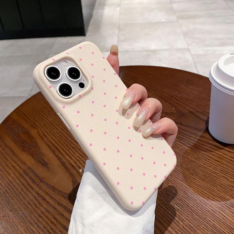 Funda de Silicona con Lunares Dopamine para iPhone 14 (Blanca)