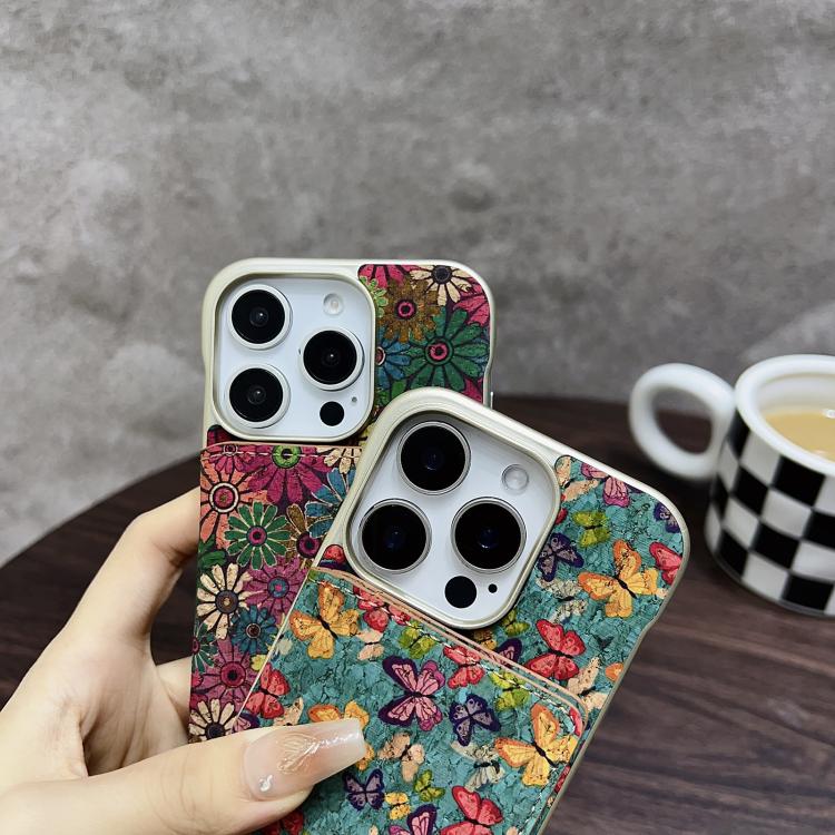 Funda para iPhone 16 Plus Denior D24 Paint con Ranura para Tarjeta Magsafe (Mariposas Azules)