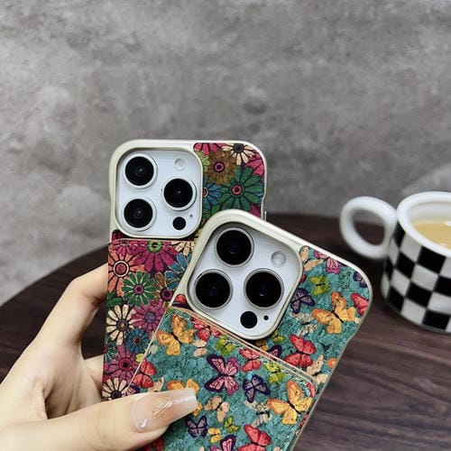 Funda para iPhone 14 Pro Denior D24 Paint con Ranura para Tarjeta Magsafe (Girasol Verde)