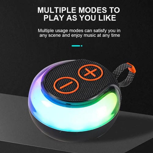 Altavoz Bluetooth Portátil Con Luz RGB Para Exteriores Subwoofer De Escritorio (Gris)
