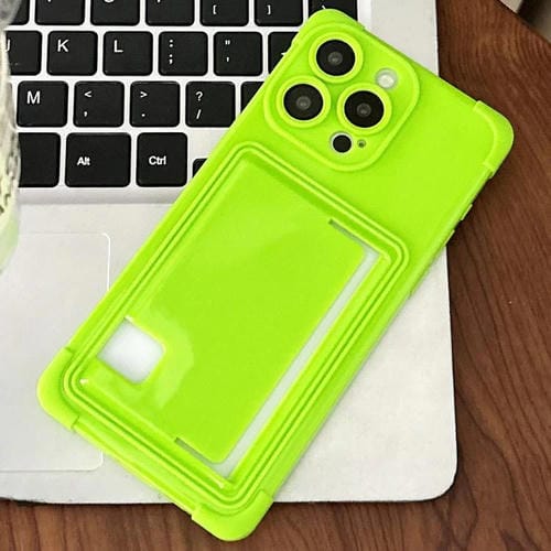 Funda TPU con Ranura para Tarjeta Lateral iPhone 15 Pro (Verde)