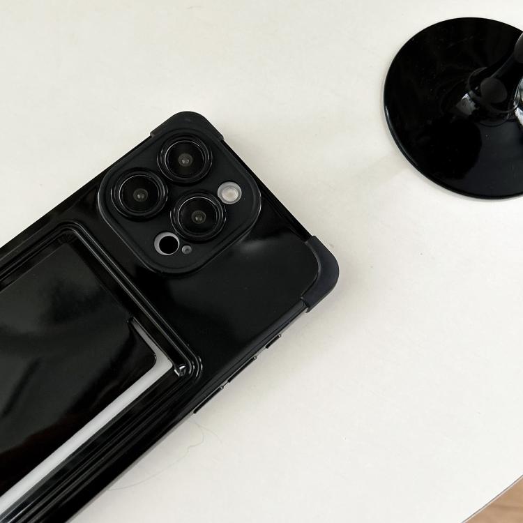 Funda TPU con Ranura para Tarjeta Lateral para iPhone 13 Pro (Negra)