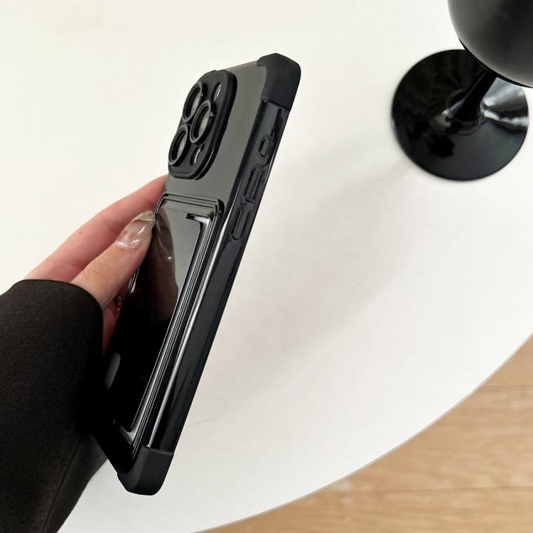 Funda TPU para iPhone 14 con Ranura para Tarjeta Lateral (Negra)