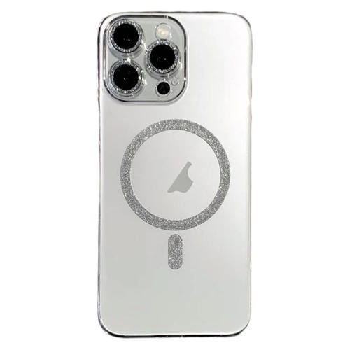 Funda para Teléfono Apple iPhone 14 Pro Max con Anillo Magnético Purpurina y Magsafe (Transparente)