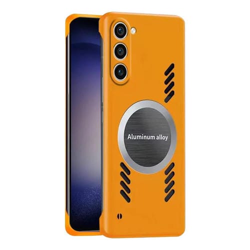 Estuche para Teléfono Samsung Galaxy S23+ 5G con Refrigeración de Grafeno sin Marco y Lente (Naranja)