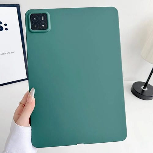 Funda de TPU para Tableta con Pulverizador de Aceite y Agradable para la Piel para Xiaomi Pad 7 (Verde Oscuro)
