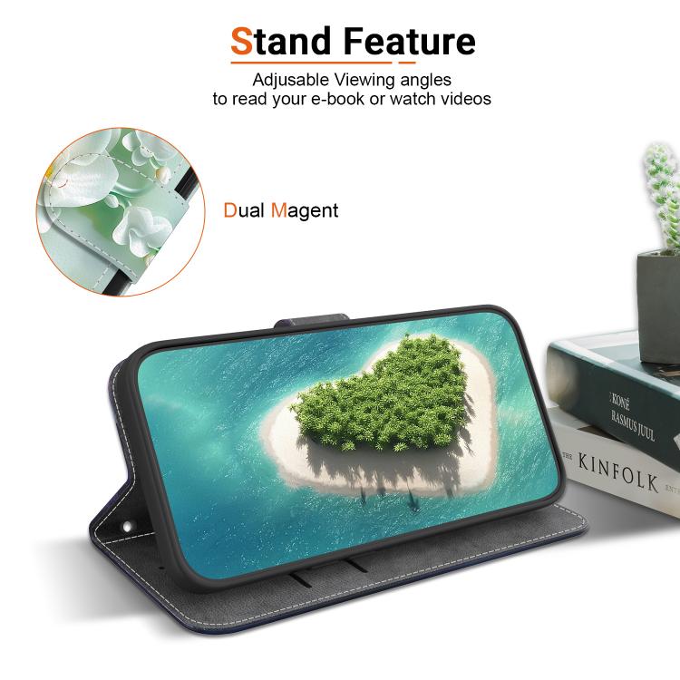 Funda de Cuero OnePlus Nord CE4 5G con Dibujo de Colores y Textura de Cristal (Flores de Jade)