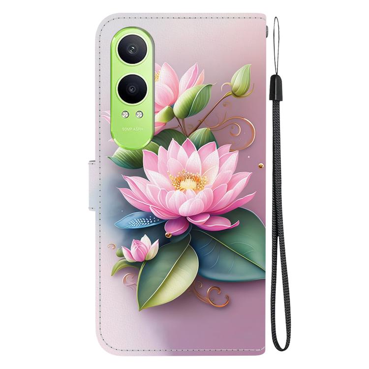 Funda de Cuero con Dibujo de Colores y Textura de Cristal para OnePlus Nord Ce4 Lite (Lotus)