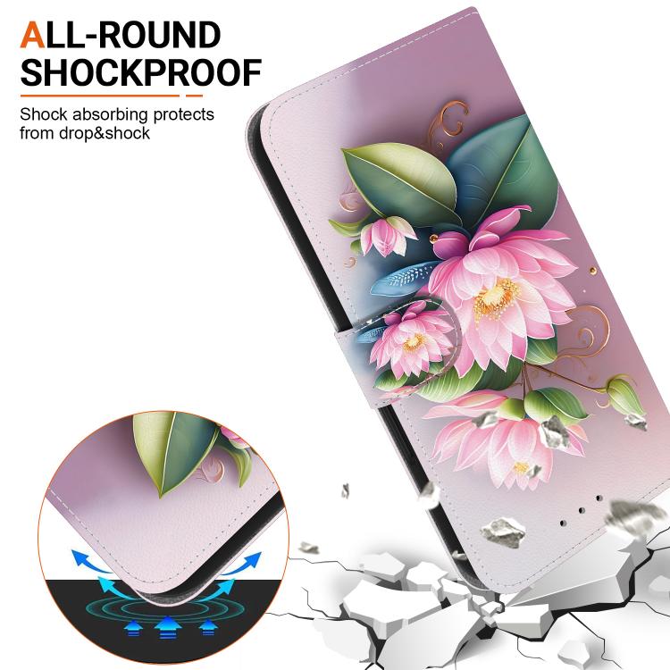 Funda de Cuero con Dibujo de Colores y Textura de Cristal para OnePlus Nord Ce4 Lite (Lotus)