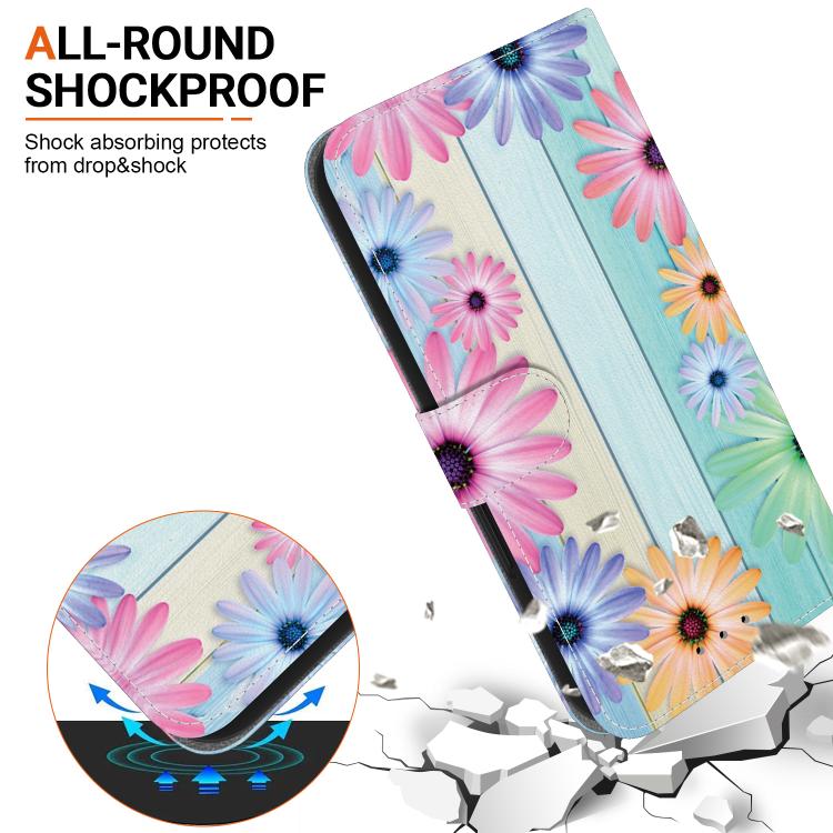 Funda de Cuero con Dibujo y Textura de Cristal para OnePlus Nord Ce4 Lite (Girasoles)