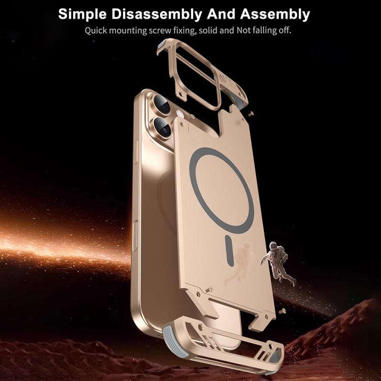 Funda para iPhone 16 Plus R-Just RJ63 sin Marco Aroma Mecha Magsafe (Negra)