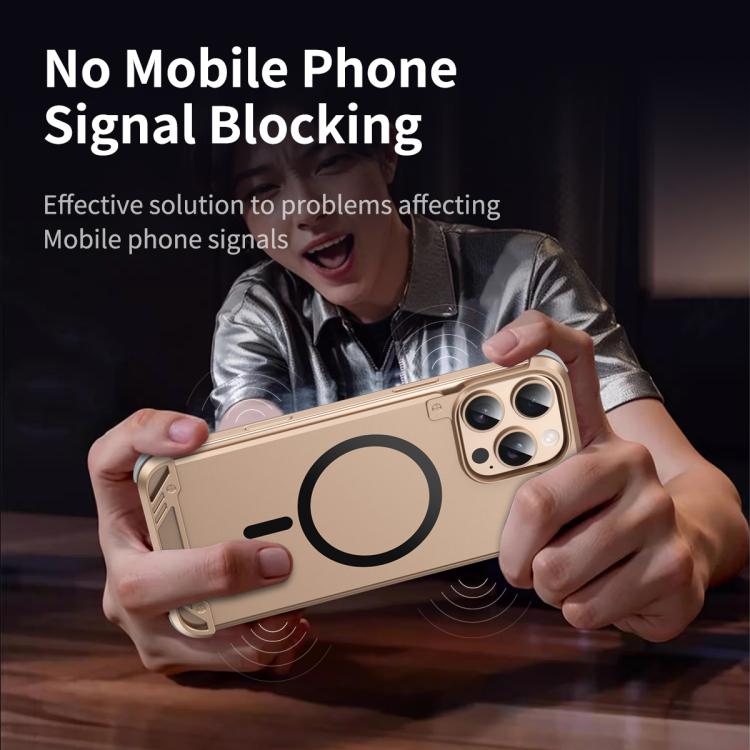 Funda para iPhone 16 Plus R-Just RJ63 sin Marco Aroma Mecha Magsafe (Negra)
