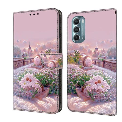 Funda de Cuero Pintada a Mano para Motorola Moto G Stylus 5G (2022) (Jardín)