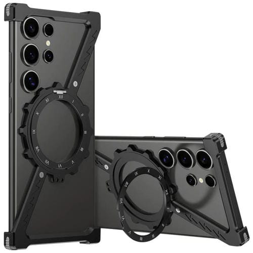 Funda para Teléfono Samsung Galaxy S23 Ultra 5G Soporte 360 Grados sin Marco en Z (Negro)