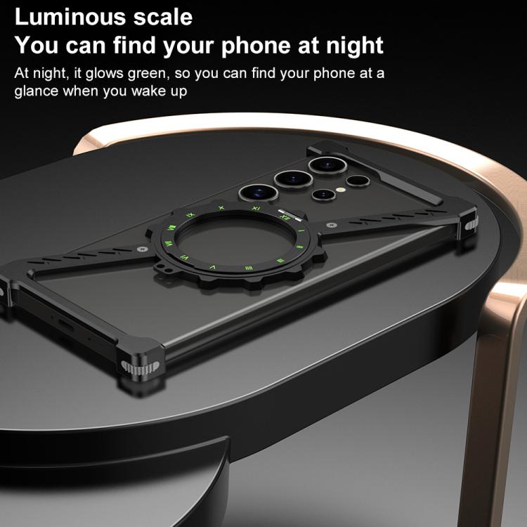 Funda para Teléfono Samsung Galaxy S23 Ultra 5G Soporte 360 Grados sin Marco en Z (Negro)