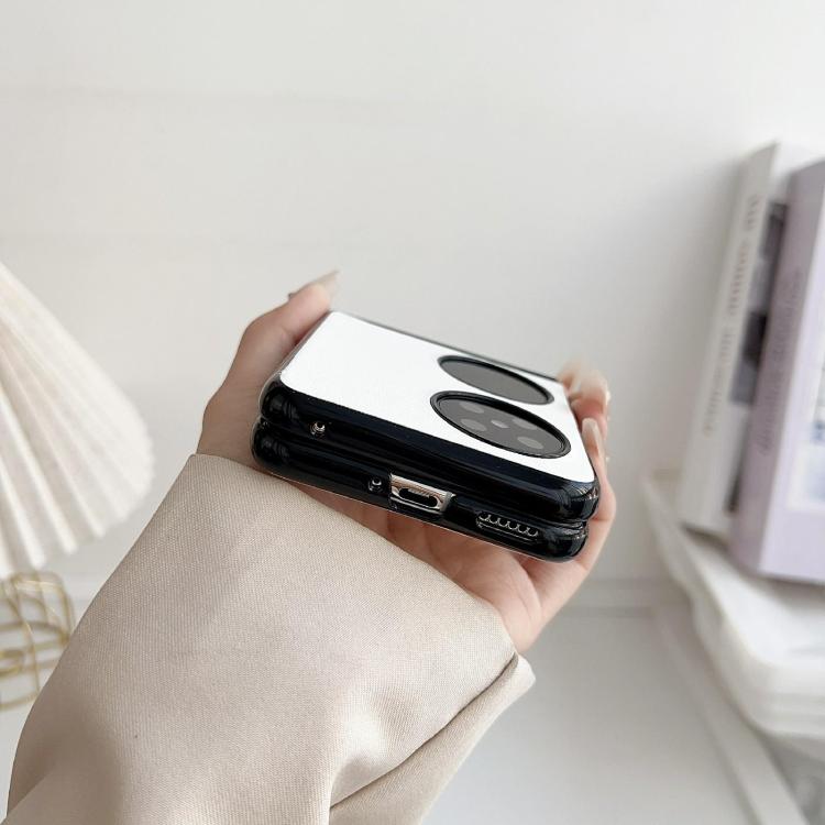 Funda de Cuero Huawei Pocket 2 con Textura, Eje Magnético Integrado (Verde)
