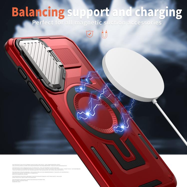 Funda protectora MagSafe para Samsung Galaxy A36 5G (roja)