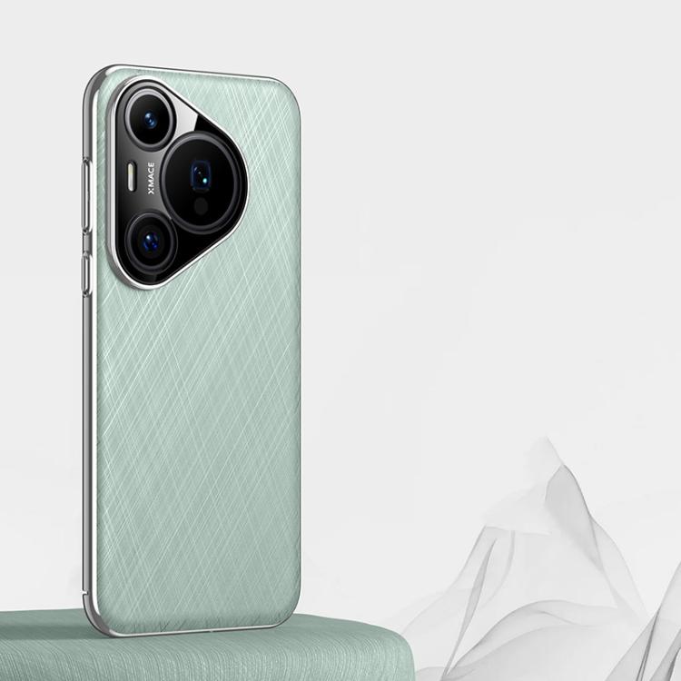 Funda de Cuero para Teléfono Huawei Pura 70 con Pintura Lisa para PC (Cian Azul)